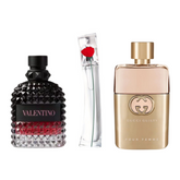 Pack de 3 Perfumes: Gucci Guilty, Valentino Uomo Intense, and Flower By Kenzo (Eau de Parfum)